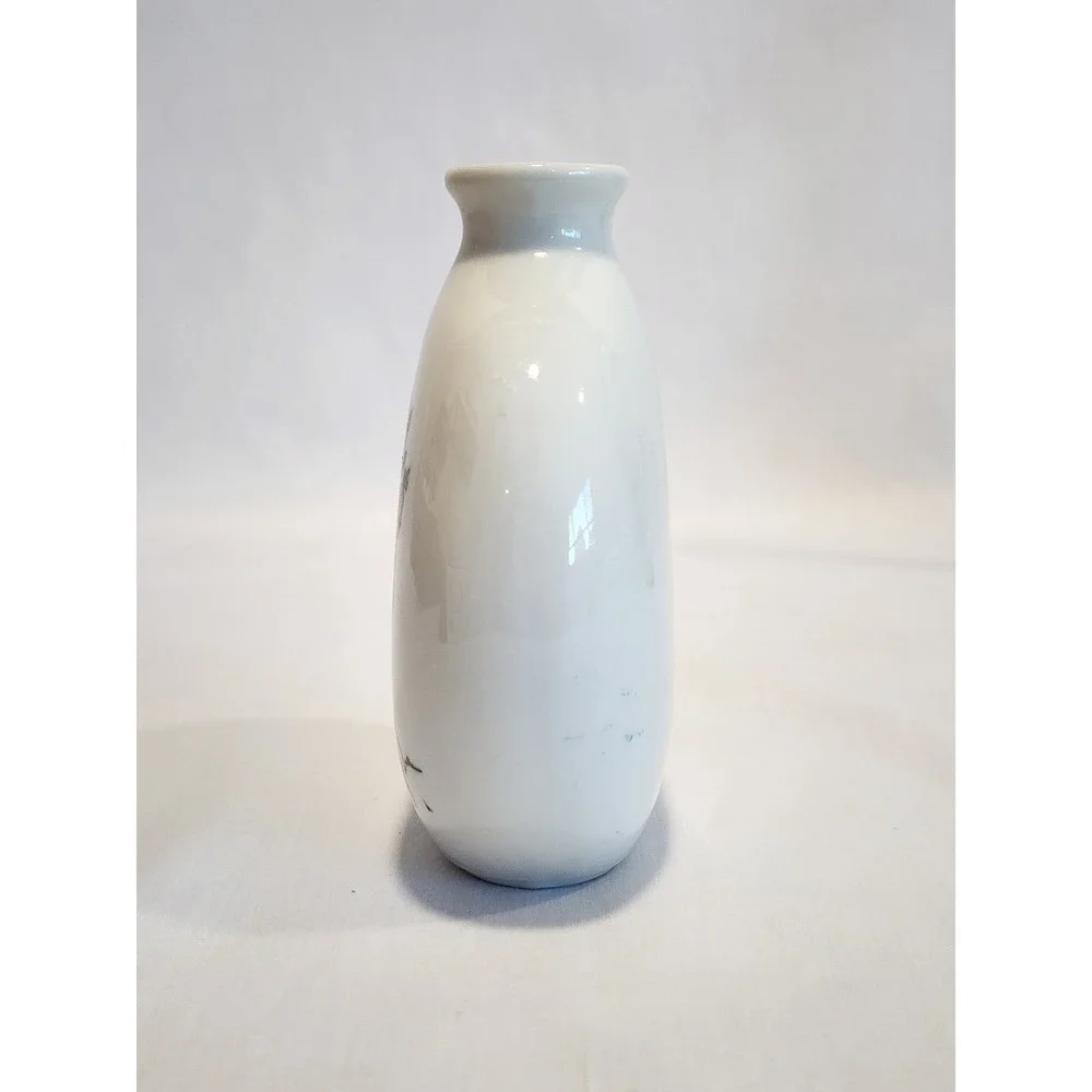 Vintage Oatmeal Studios Papel H Lehrer Rabbit Carrot Tree Bud Vase Japan
